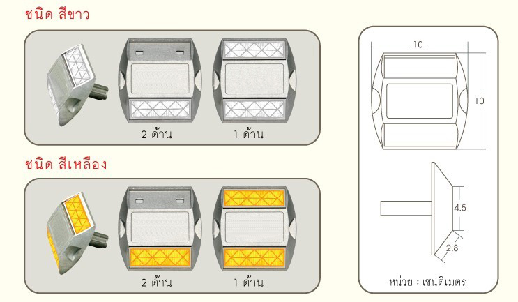 หมุดอัลลอยด์ สะท้อนแสง