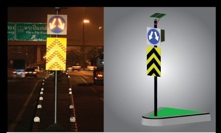 ป้ายเตือนหัวเกาะ พลังงานแสงอาทิตย์