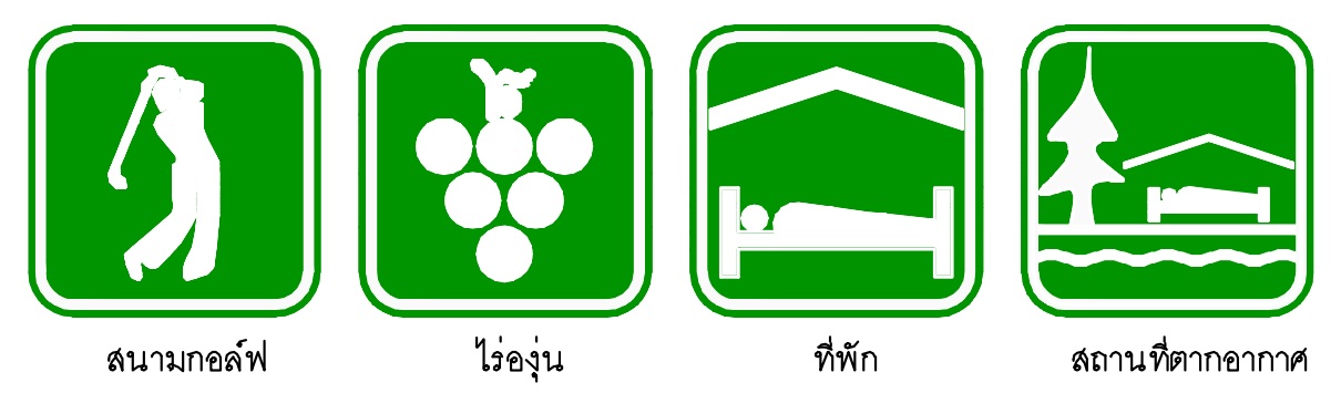 ป้ายแนะนำแหล่งท่องเที่ยว ที่เป็นธรรมชาติ
