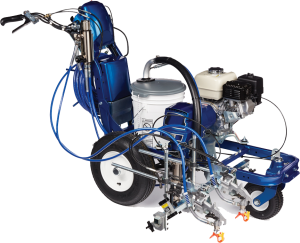 เครื่องตีเส้นจราจรแบบ Traffic Paint แบบพ่น